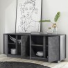 Buffet design moderne 4 portes effet marbre 180x43x79cm Athens Prix