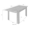 Table de salle à manger extensible effet marbre 90x137-185cm Auris Prix