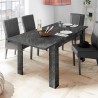 Table de salle à manger extensible effet marbre 90x137-185cm Auris Offre
