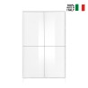 Buffet haut salon moderne 4 portes et placard haut 104x174 cm Perham Catalogue