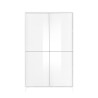 Buffet haut salon moderne 4 portes et placard haut 104x174 cm Perham Modèle
