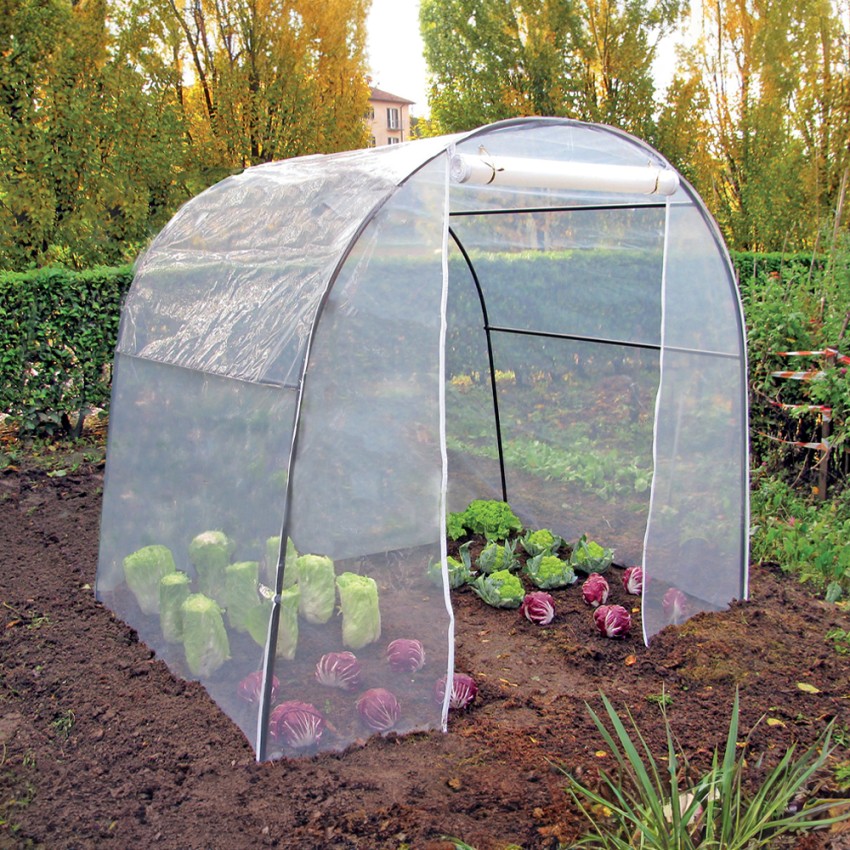 Serre De Jardin Tunnel 200x150xh180cm Bâche PVC Plantes Fleurs Orto M