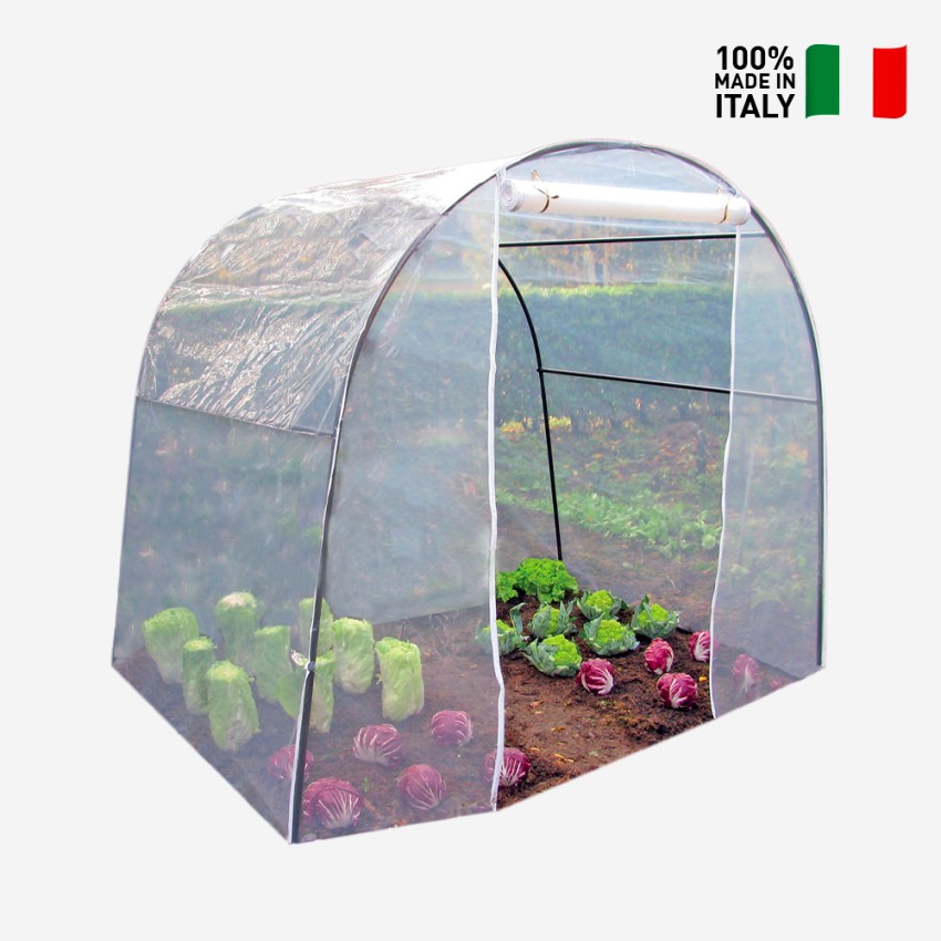 Serre de jardin tunnel 200x150xh180cm bâche PVC plantes fleurs