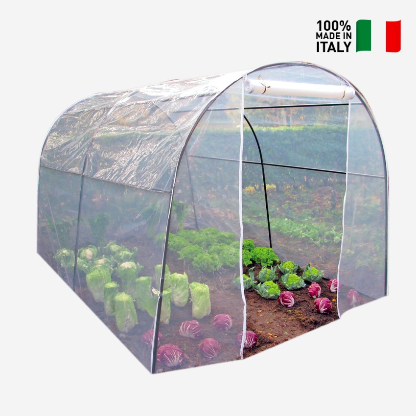 Serre De Jardin 200x300xh180cm Tunnel En PVC Fleurs Plantes Orto L