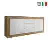 buffet moderne en bois avec 3 tiroirs et 2 portes blanc Tribus WB Basic Catalogue