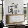 buffet moderne en bois avec 3 tiroirs et 2 portes blanc Tribus WB Basic Remises