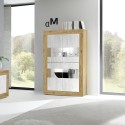 Vaisselier salon moderne 4 portes en bois blanc 102x43cm Tina WB Basic Offre