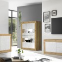 Vaisselier salon moderne 4 portes en bois blanc 102x43cm Tina WB Basic Caractéristiques
