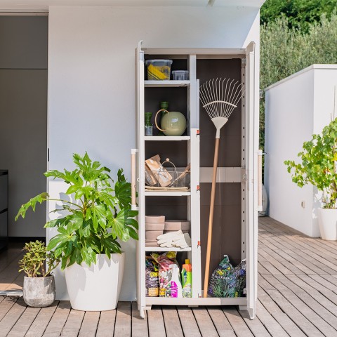 Armoire multifonction en résine d'extérieur pour jardin Groove Multispace Keter Promotion