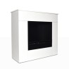 Cheminée au bioéthanol autoportante cadre en bois blanc 96x35x90h Michelangelo Remises