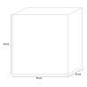 Cheminée au bioéthanol autoportante cadre en bois blanc 96x35x90h Michelangelo Dimensions