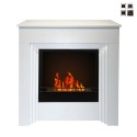 Cheminée bioéthanol au sol 96x35x96h cadre design moderne Bellini Vente