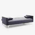 Canapé convertible 3 places design clic clac en tissu velours Villolus 