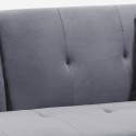 Canapé convertible 3 places design clic clac en tissu velours Villolus 