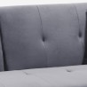 Canapé convertible 3 places design clic clac en tissu velours Villolus 