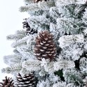 Sapin de Noël 210cm artificiel avec neige et pommes de pin Bildsberg Offre