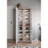 Armoire à chaussures d'entrée 2 portes miroir blanc brillant chêne Alba Catalogue