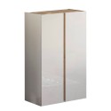 Armoire à chaussures d'entrée 2 portes 70x35x111cm blanc brillant bois Indy Offre