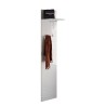 Porte-manteaux mural moderne 2 crochets rangement blanc brillant Leslie Offre