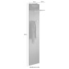 Porte-manteaux mural moderne 2 crochets rangement blanc brillant Leslie Choix