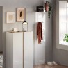 Porte-manteaux mural moderne 2 crochets rangement blanc brillant Leslie Catalogue