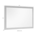 Miroir moderne 110x60cm mural entrée cadre blanc brillant Nadine Réductions