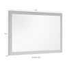 Miroir moderne 110x60cm mural entrée cadre blanc brillant Nadine Réductions