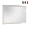 Miroir moderne 110x60cm mural entrée cadre blanc brillant Nadine Vente