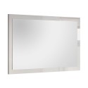 Miroir moderne 110x60cm mural entrée cadre blanc brillant Nadine Offre
