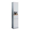 Colonne de salle de bain pivotante blanche avec porte-miroir et tiroir Tilda Offre