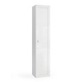 Armoire colonne de salle de bain 1 porte rangement blanc brillant Telma Promotion