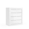 Commode blanche chambre salle de bain 4 tiroirs 70x78x35 cm Chantal Offre