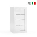 Commode 4 tiroirs 42x35x78cm chambre à coucher meuble de salle de bain Cherie Vente