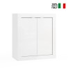 Armoire de salle de bain 2 portes blanc brillant 70x35x78cm Willy Vente