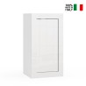 Armoire de salle de bain gain de place 1 porte 42x35x78cm blanc brillant Sammy Vente