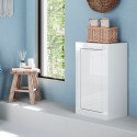 Armoire de salle de bain gain de place 1 porte 42x35x78cm blanc brillant Sammy Promotion