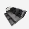 Lit 1 place et demi 120x190 avec coffre de rangement Sorik Remises