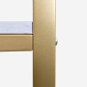 Table de manucure en métal doré effet marbre 110x43x81cm Lipota Réductions