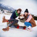 Luge en bois pliable traditionnelle pour enfants 2 places Rudy Modèle