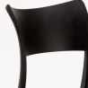 Table Carrée Noire 70x70cm et  2 Chaises Colorées Bar Café Parisienne Mojito 