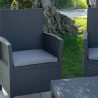 Salon de jardin extérieur 2 fauteuils coussins petite table Tropea Grand Soleil Modèle