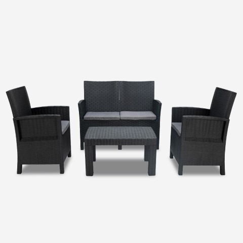 Ensemble extérieur jardin canapé 2 fauteuils table basse Taormina Grand Soleil Promotion