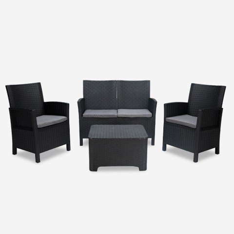 Ensemble extérieur 2 fauteuils canapé table basse rangement Riccione Grand Soleil Promotion