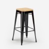 table haute en bois 120x60cm + 4 tabourets de bar Lix noir syracuse Remises