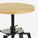 Table haute 120x60cm + 4 tabourets pivotants réglables Redmond 