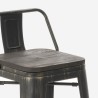 table haute de bar noir + 4 tabourets style et dossier cruzville Dimensions