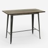 table 120x60 noir vintage + 4 tabourets de bar style fordville Choix