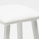 Table haute métal blanc + 2 tabourets de bar rembourrés h78 Drayton Réductions