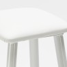 Table haute métal blanc + 2 tabourets de bar rembourrés h78 Drayton Réductions