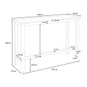 table haute 140x40+ 2 tabourets style avec dossier ludlow 